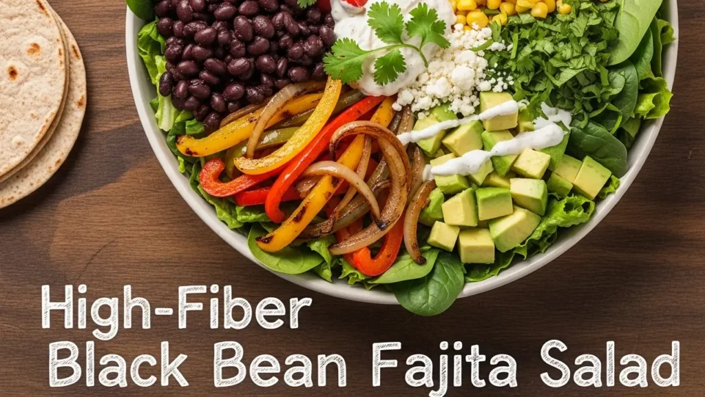 High-Fiber Black Bean Fajita Salad