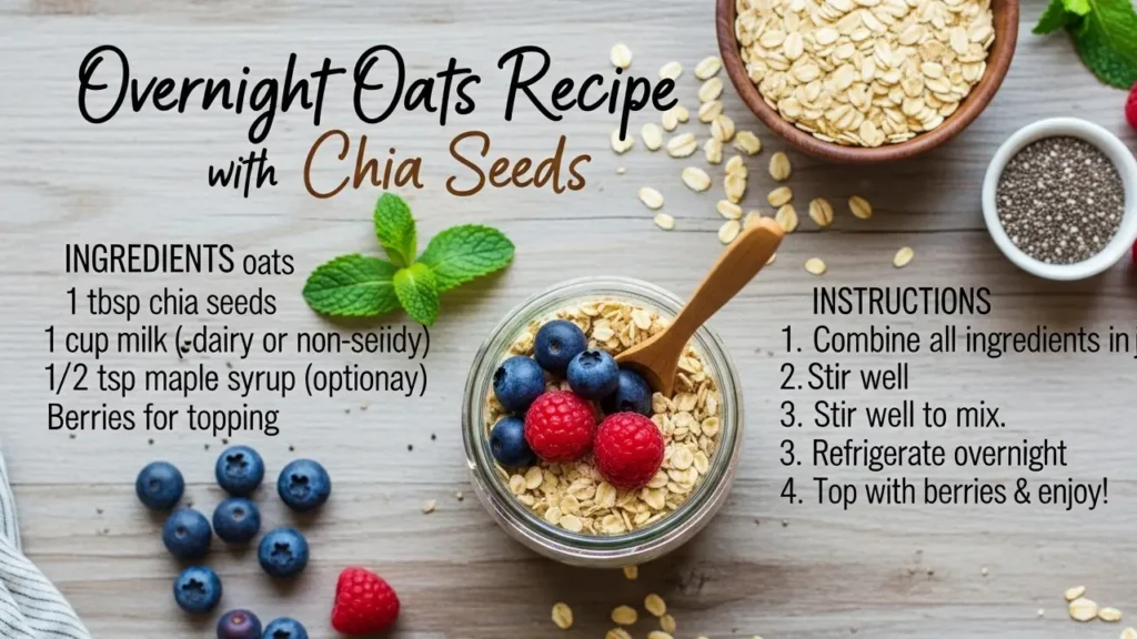 Overnight Oats Recipe with Chia Seeds
