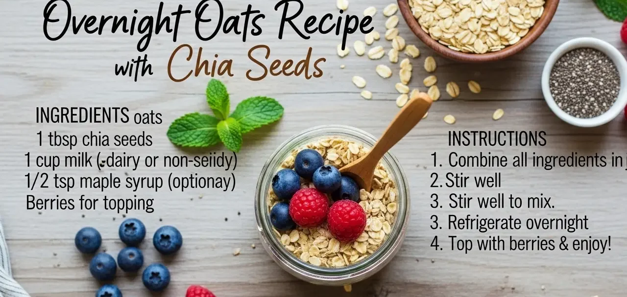 Overnight Oats Recipe with Chia Seeds