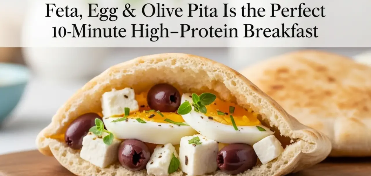 Feta, Egg & Olive Pita