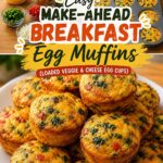 Easy Make-Ahead Breakfast Egg Muffins (Loaded Veggie & Cheese Egg Cups)