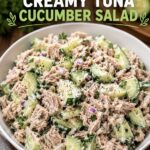 High Protein Creamy Tuna Cucumber Salad