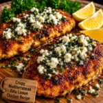 Crispy Mediterranean Feta Lemon Chicken Recipe