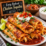Easy Baked Chicken Taquitos