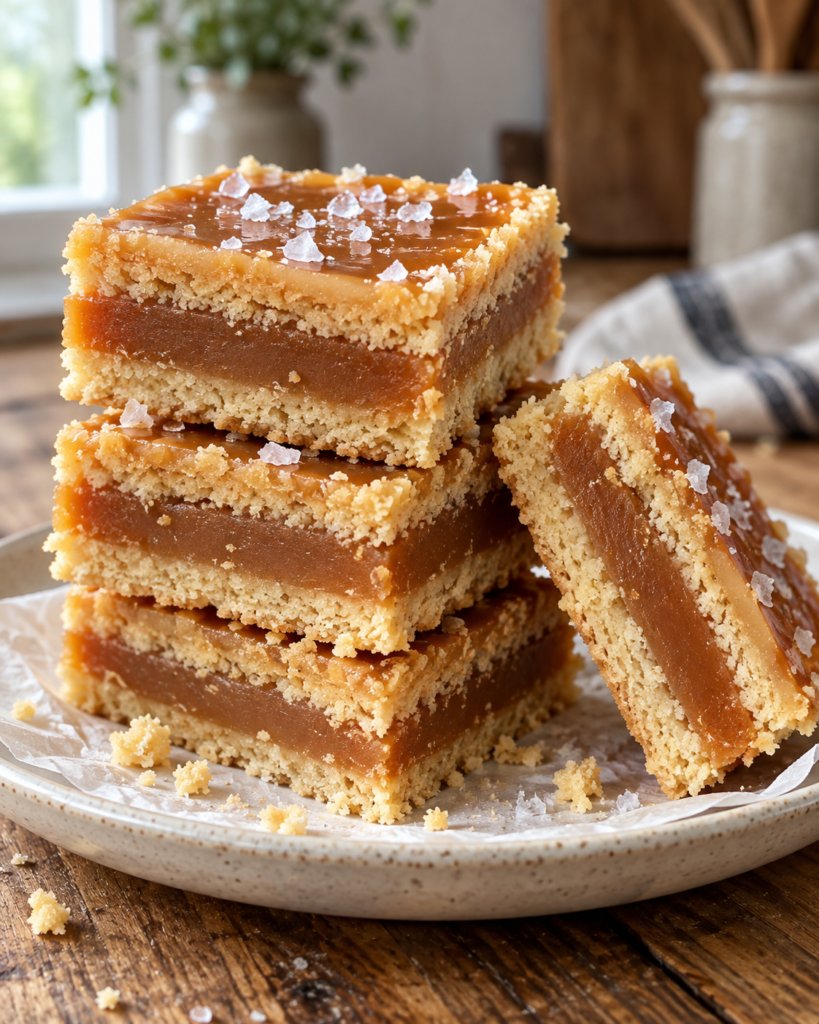 Salted Caramel Shortbread Bars