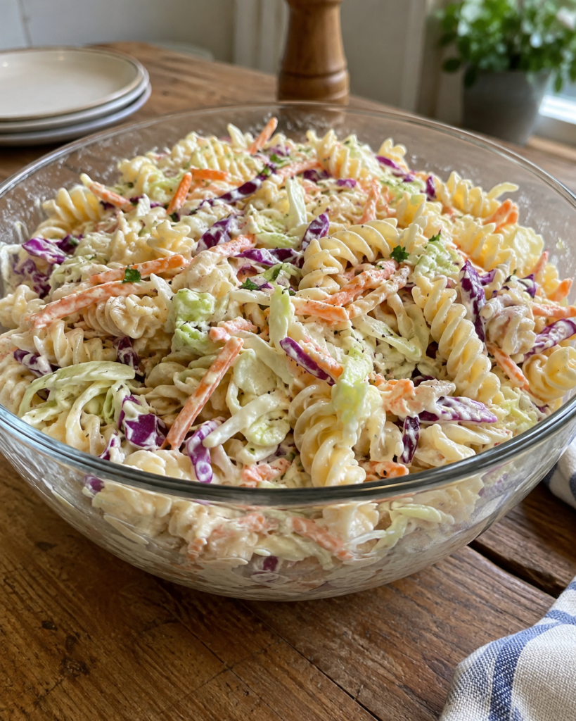Creamy Coleslaw Pasta Salad