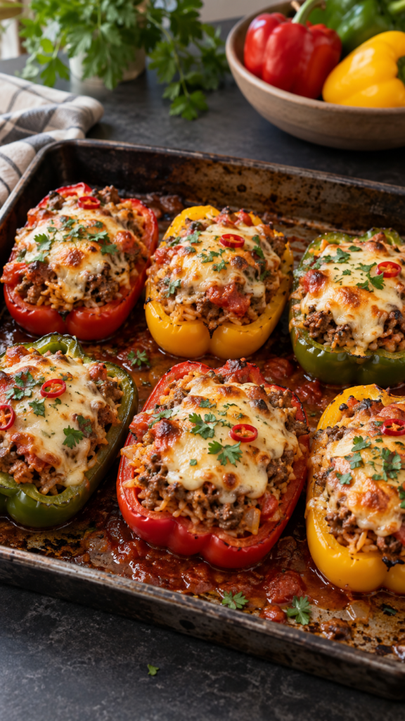 Cheesy Stuffed Bell Peppers