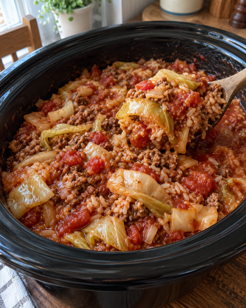 Crockpot Cabbage Roll Casserole