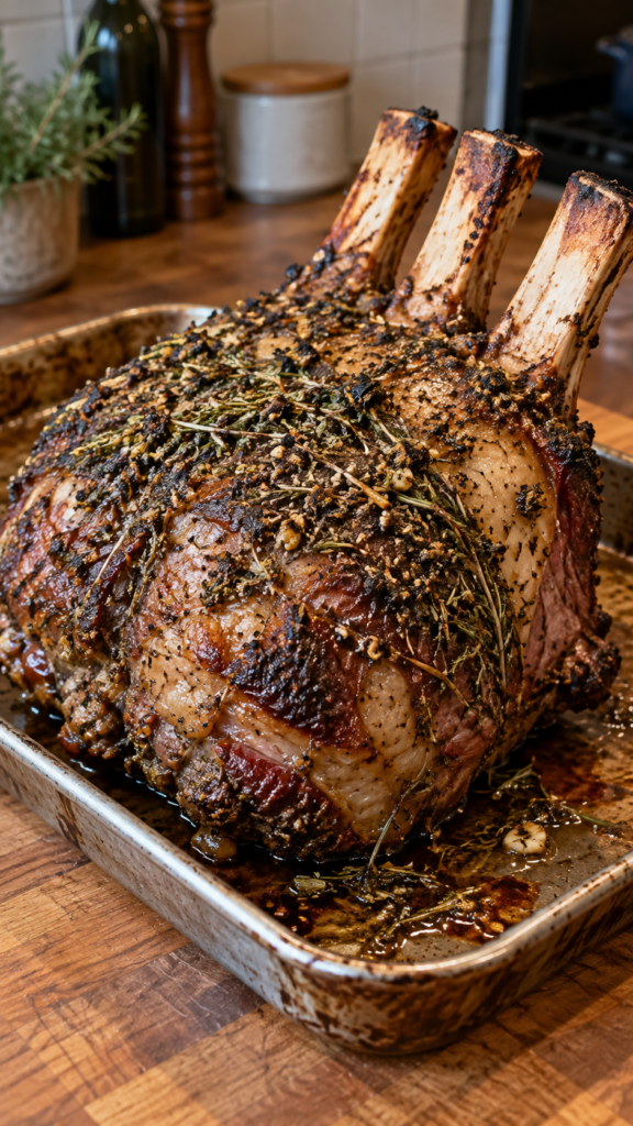 Herb-Crusted Bone-In Prime Rib Roast