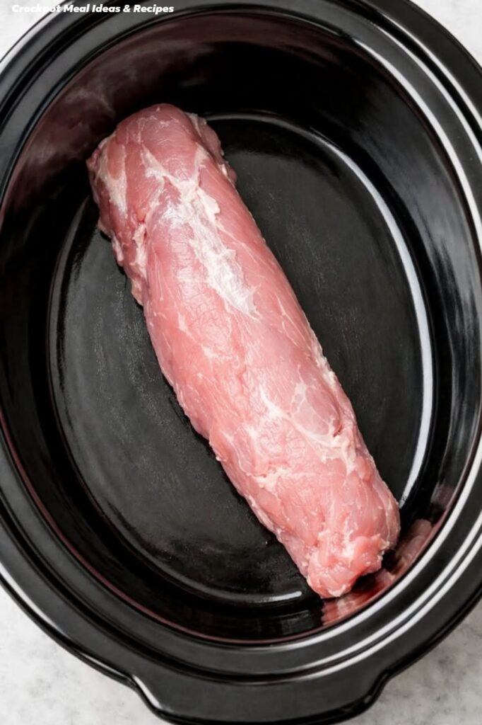 Slow Cooker Garlic Herb Pork Tenderloin