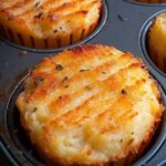 Crispy Garlic Parmesan Potato Muffins