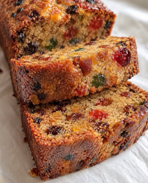 Moist Old-Fashioned Fruitcake Loaf