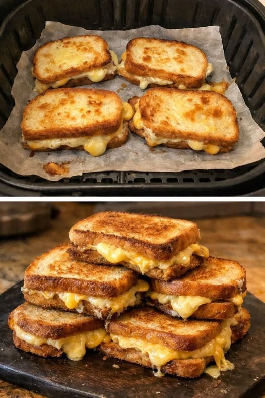 Air Fryer Cheddar Cheese Toast