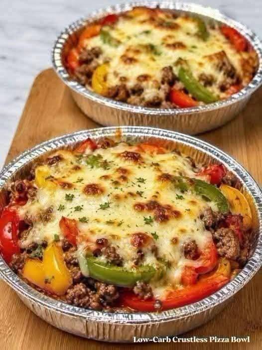 Low-Carb Crustless Pizza Bowls