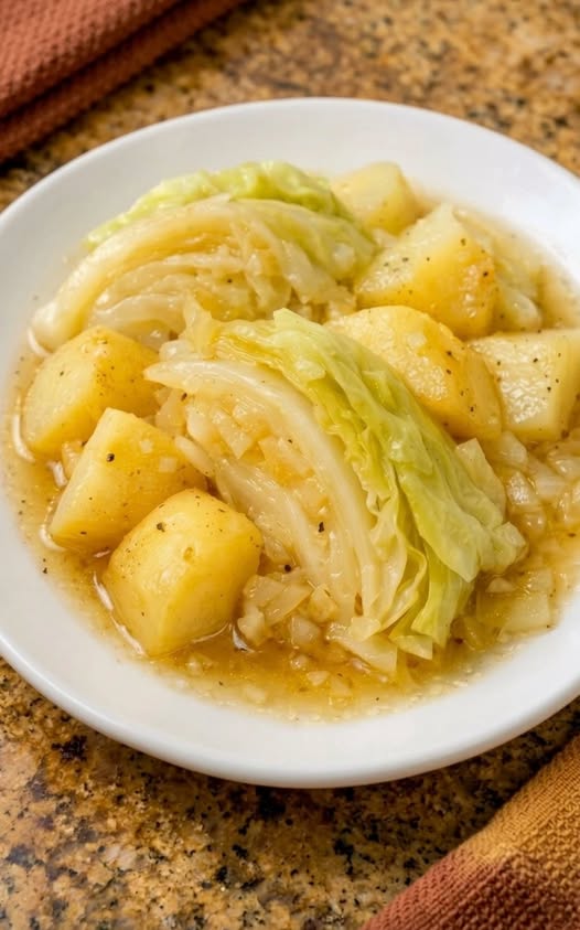4-Ingredient Crockpot Cabbage and Potatoes