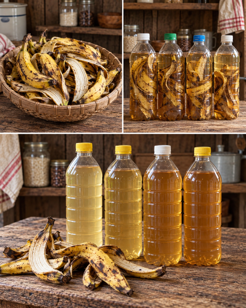 Grandma’s Homemade Banana Peel Water for Plants