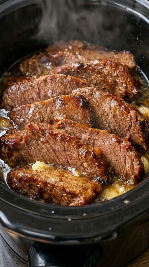 🥩 Garlic Butter Slow-Cooked Beef
