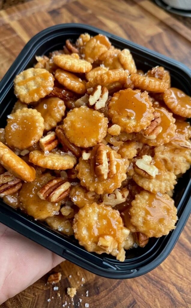 Salted Caramel Pecan Ritz Cracker Crunch
