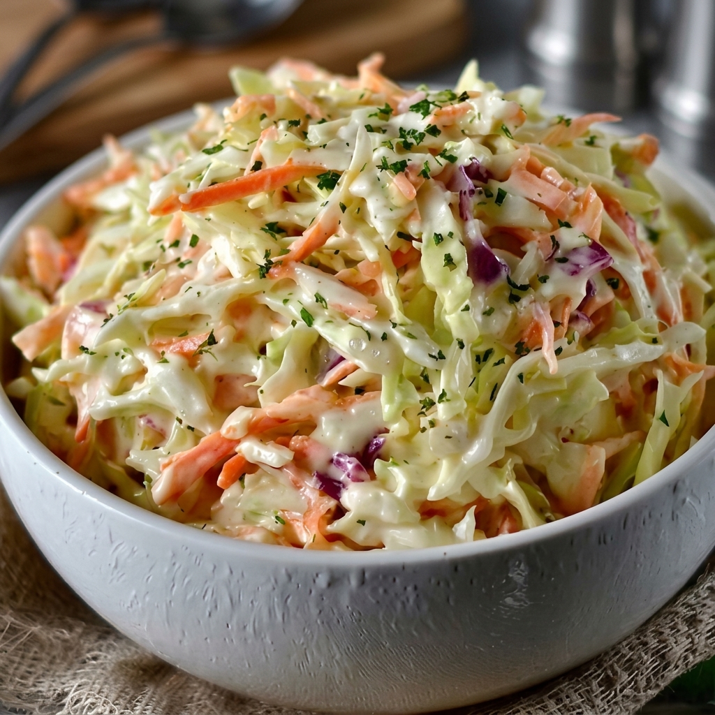 Classic Creamy Coleslaw Salad