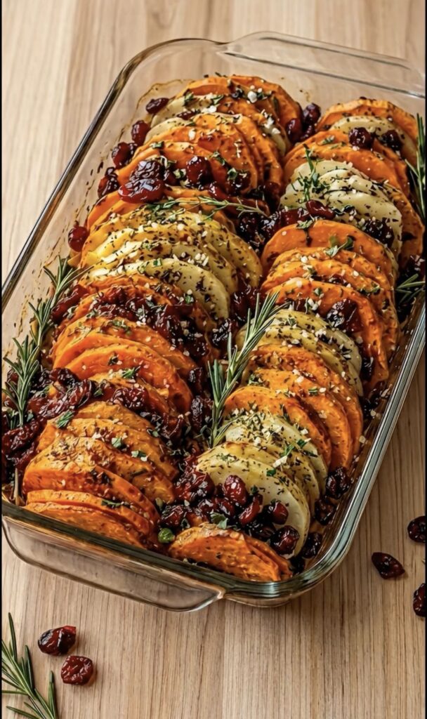 Roasted Sweet Potato & Apple Tian