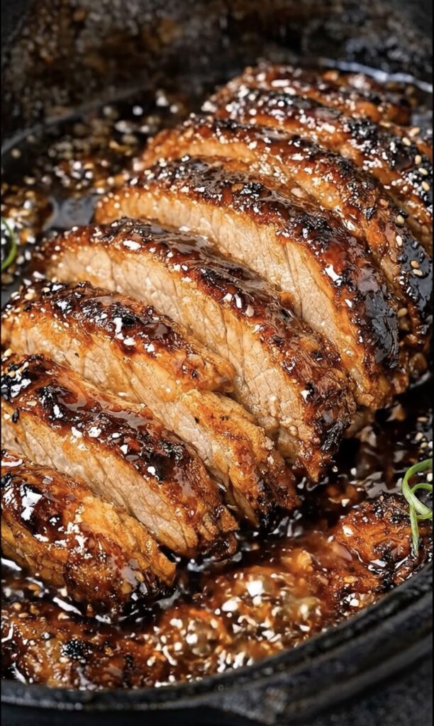 Honey Garlic Glazed Pork Loin Roast
