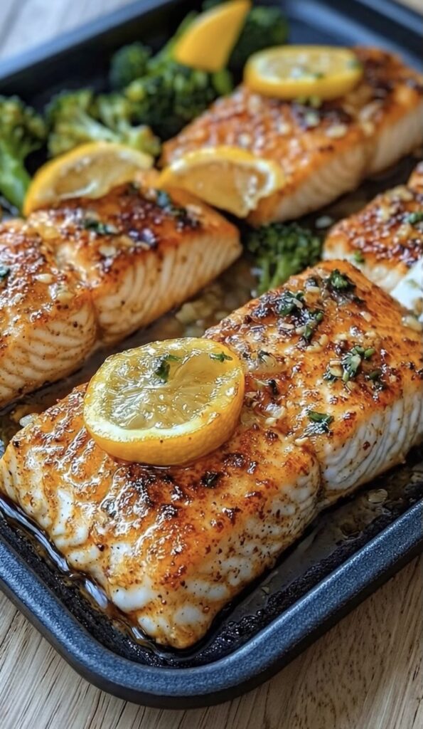 Garlic Butter Honey Glazed Salmon