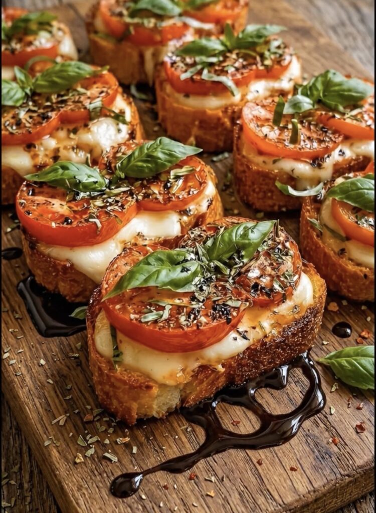 Caprese Garlic Bread Bites
