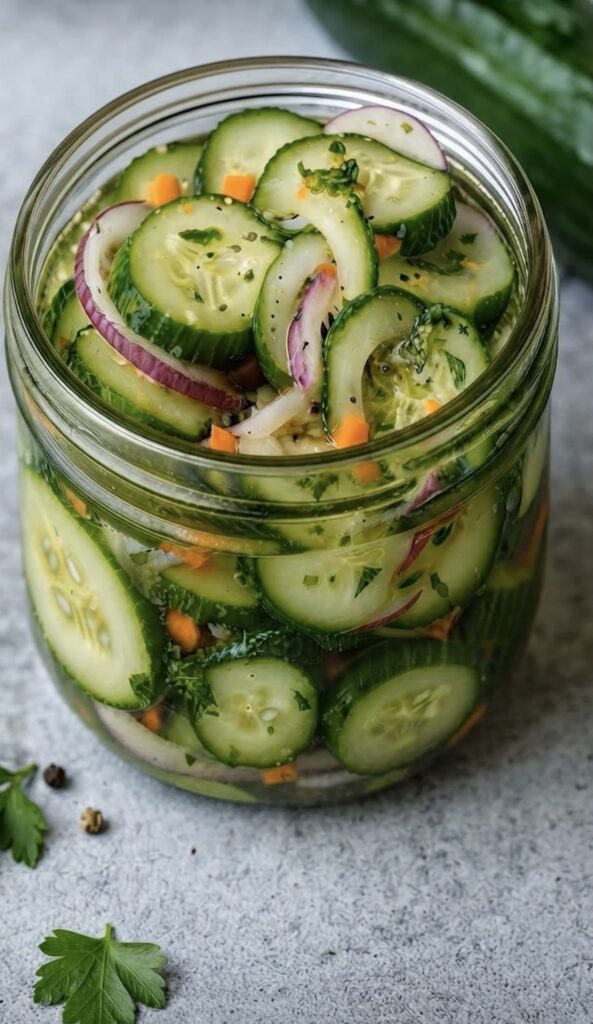 Quick Pickled Cucumber & Red Onion Salad