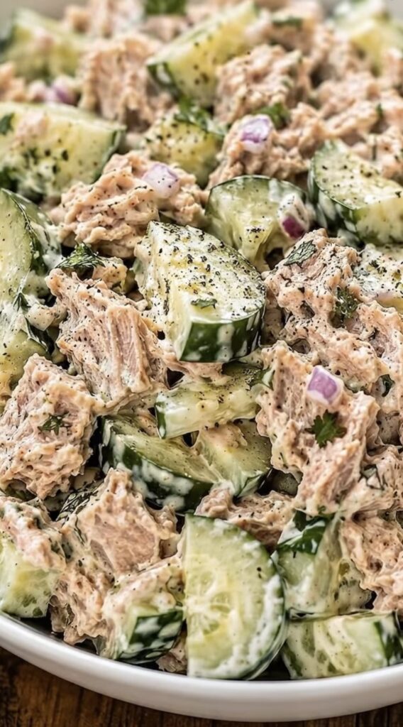 Creamy Cucumber Tuna Salad