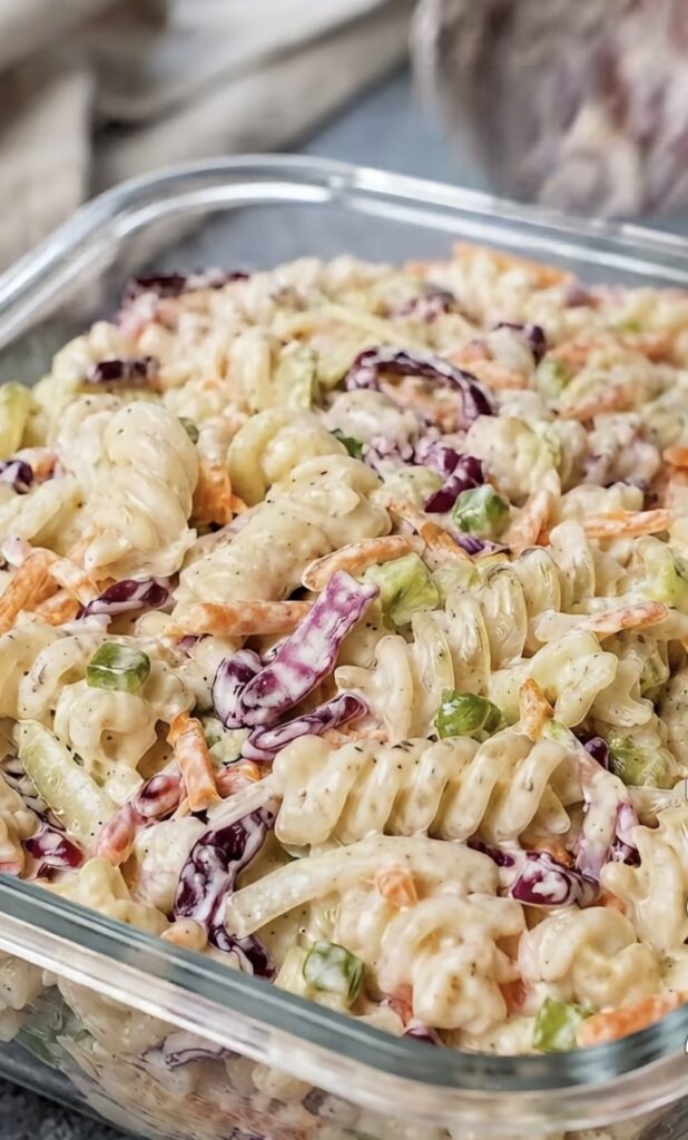 Creamy Coleslaw Pasta Salad