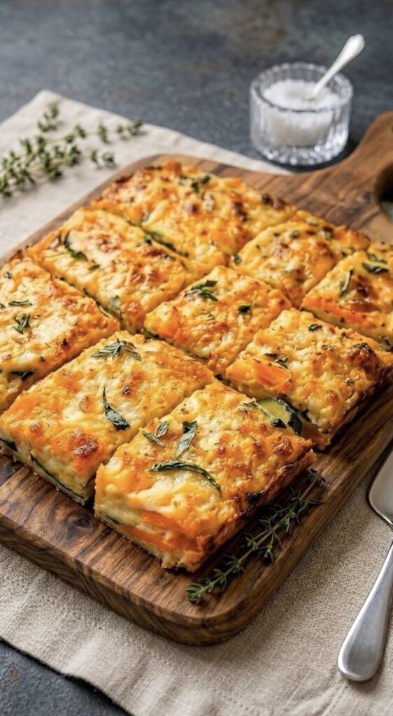 Cheesy Zucchini & Sweet Potato Bake