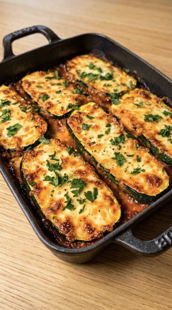 Cheesy Italian Stuffed Zucchini Boats