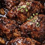 Slow Cooker Sticky Honey Garlic Chicken Thighs