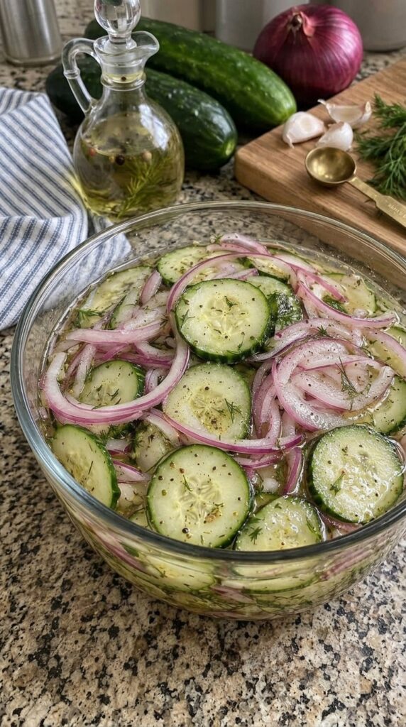 Marinated Cucumber and Red Onion Salad