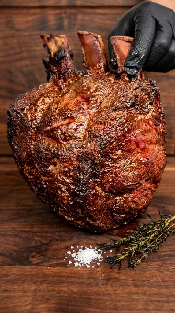 Garlic Herb Crusted Standing Rib Roast
