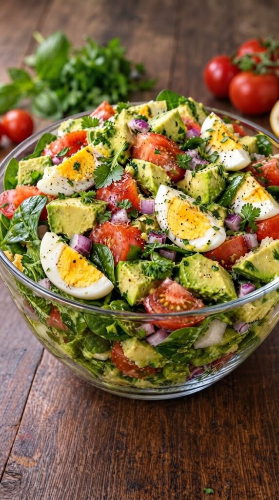 Avocado Egg & Tomato Garden Salad