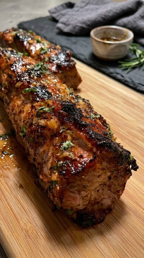 Honey Garlic Herb Glazed Pork Tenderloin