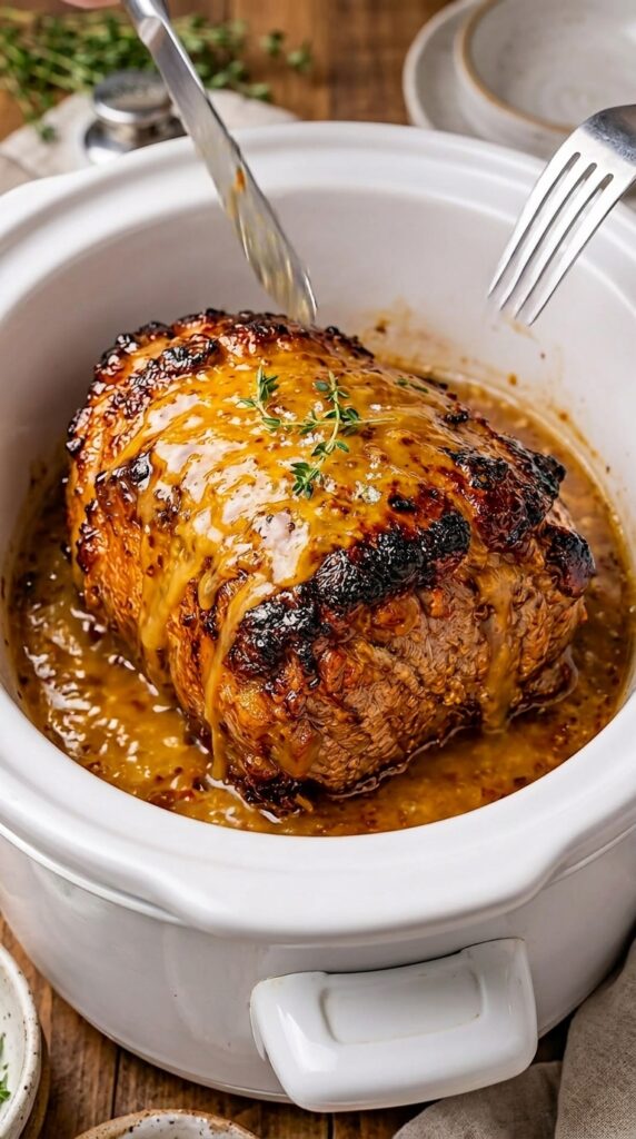 Glazed Garlic-Herb Roast