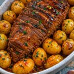 Garlic Butter Glazed Roast Beef with Baby Potatoes