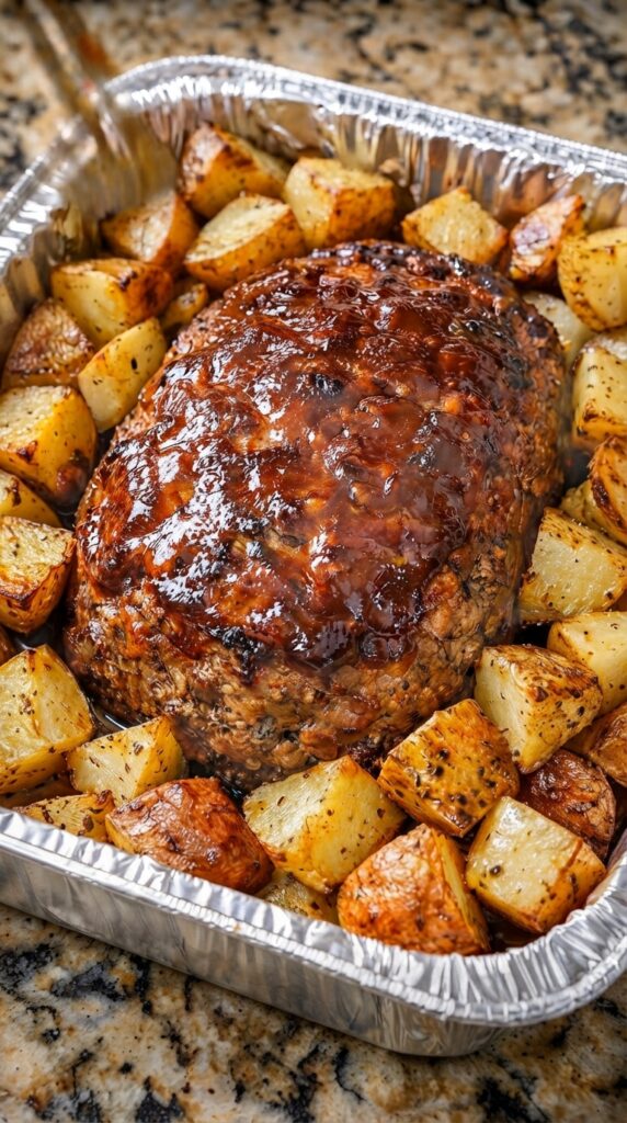 Honey Garlic Glazed Roast Beef with Crispy Herb Potatoes