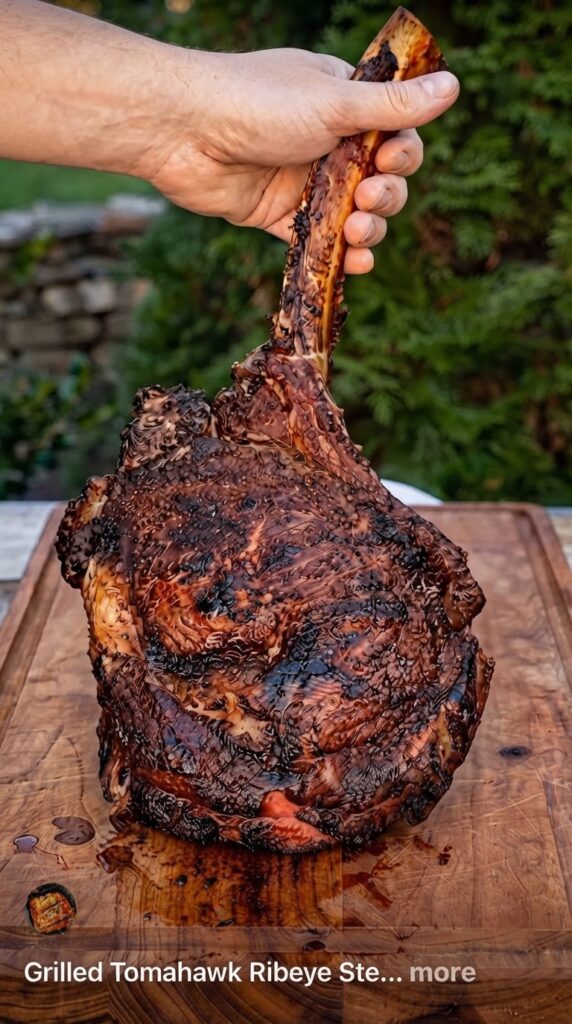 Garlic Herb Butter Tomahawk Steak