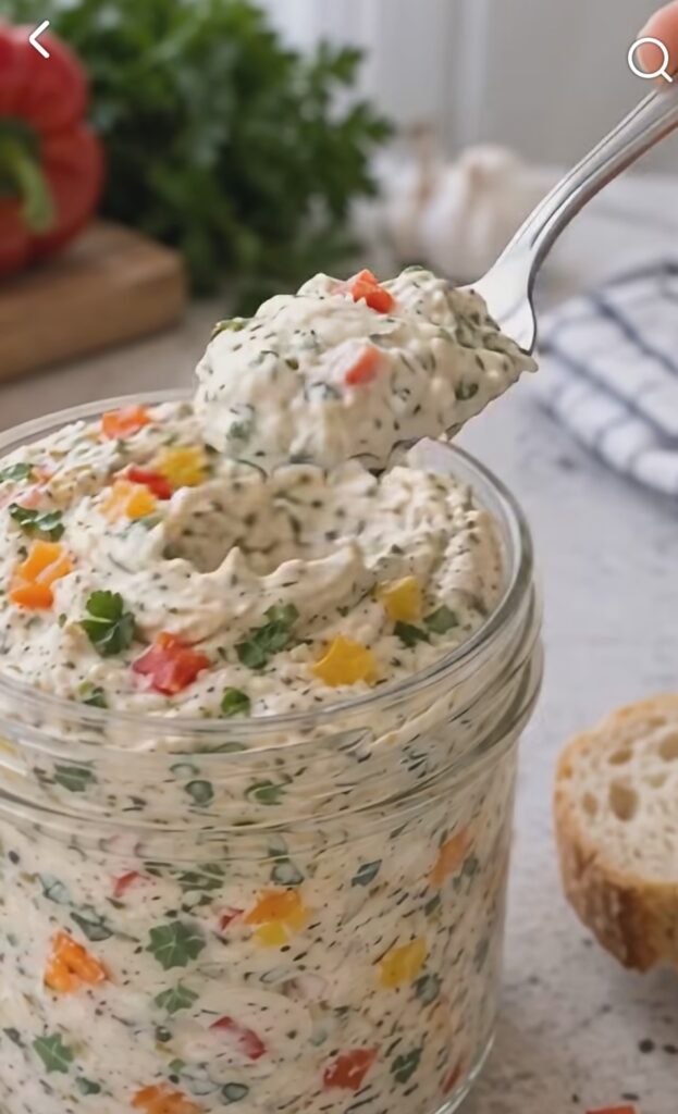 Creamy Herb and Bell Pepper Dip
