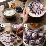 Blueberry Swirl Frozen Yoghurt Bites