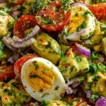 Loaded Avocado, Egg & Tomato Salad with Wholegrain Mustard Dressing