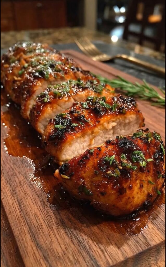 Honey Garlic Glazed Pork Tenderloin