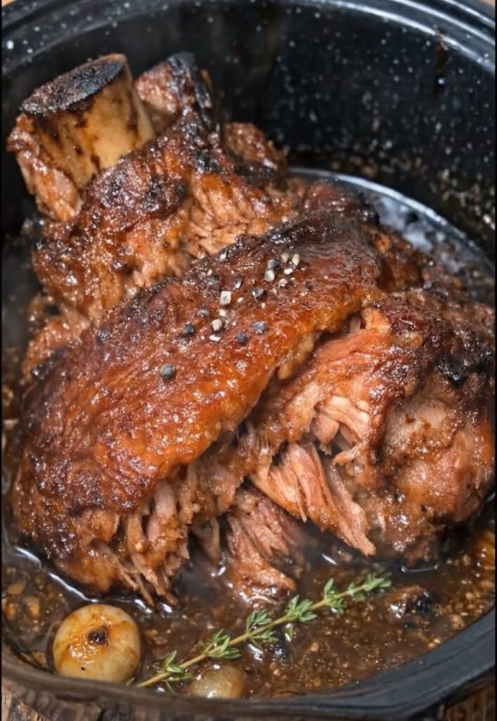 Slow Cooker Balsamic Beef Short Ribs