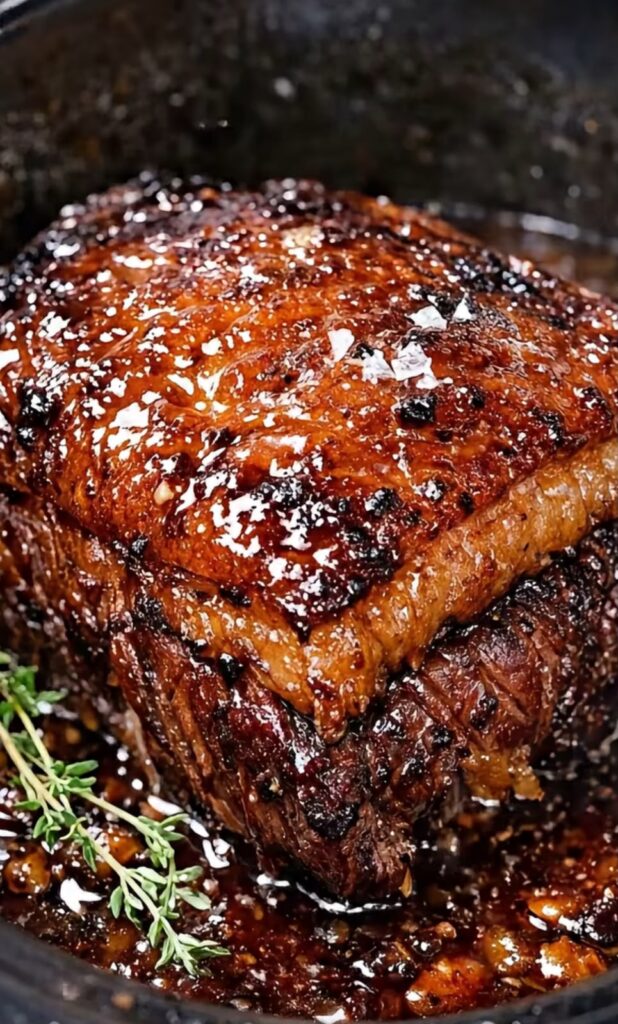 Slow Cooker Honey Garlic Glazed Roast