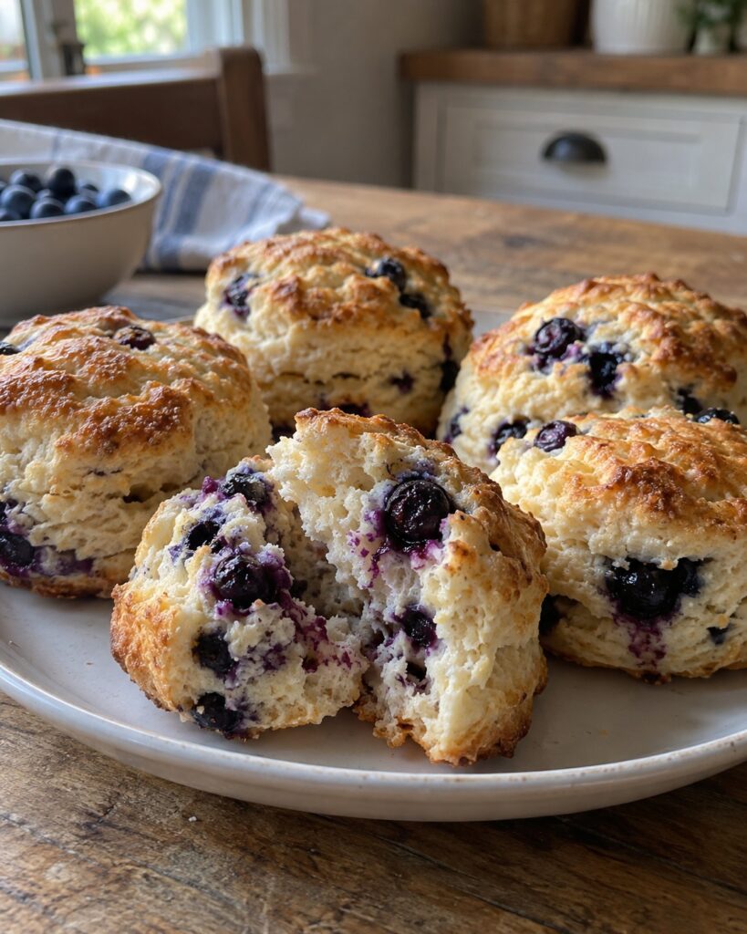 Fluffy Blueberry Biscuits