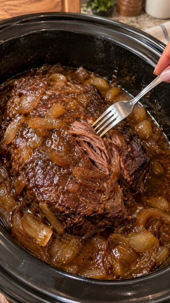 Slow Cooker Balsamic Glazed Beef Roast