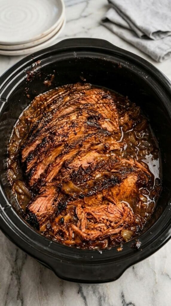Slow Cooker Caramelized Onion Beef Roast